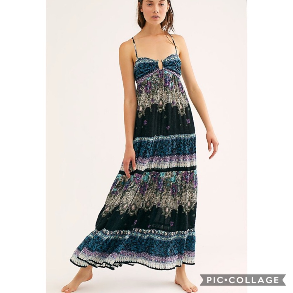 Free People Give A Little Floral Maxi Tiered Dress - Picture 16 of 16